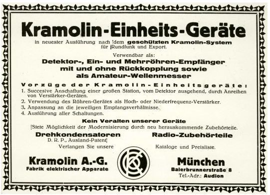 kramolin einheits geraete audion