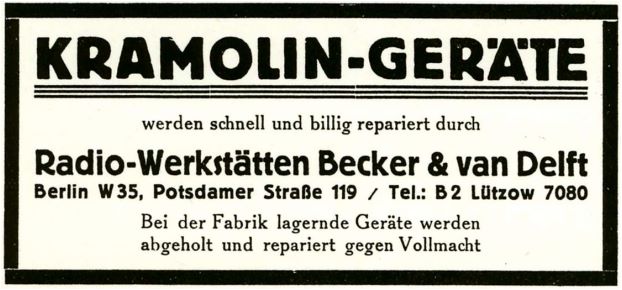 kramolin einheits geraete becker delft