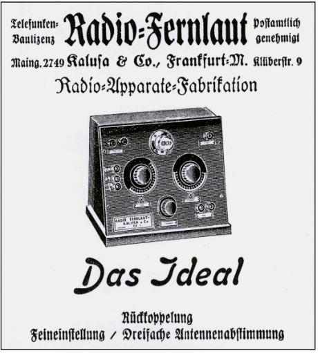 kalusa detektorapparate fernlaut fabrikation