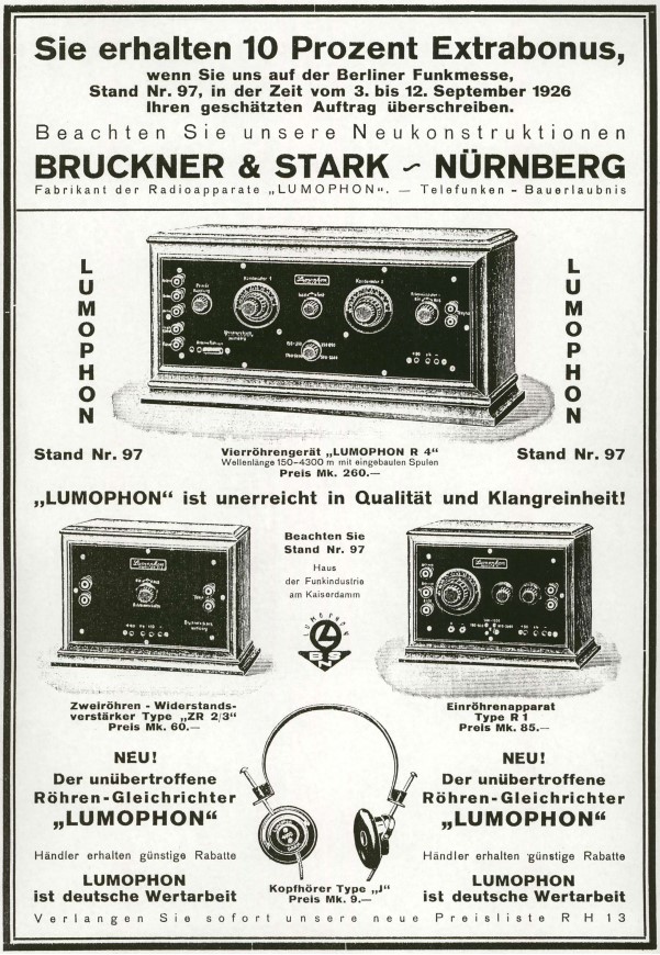 lumophon dreiroehren empfaenger