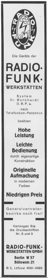 rfw netzempfaengers baujahr 1931