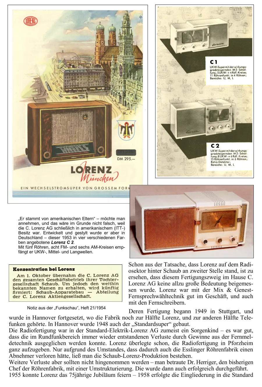 Lorenz Radiochronik Radiogeschichte Radiotechnik