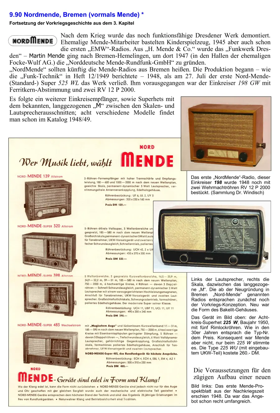 Nordmende Radiochronik Radiogeschichte Radiotechnik