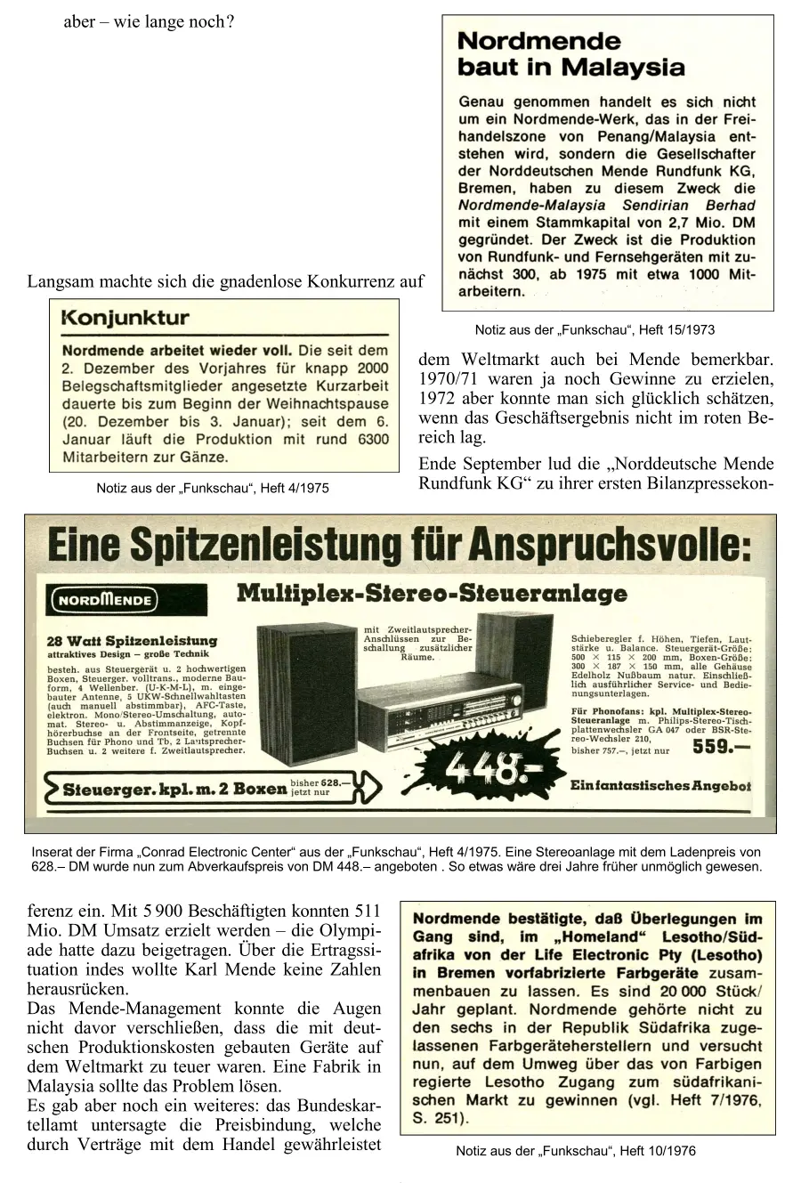 Nordmende Radiochronik Radiogeschichte Radiotechnik
