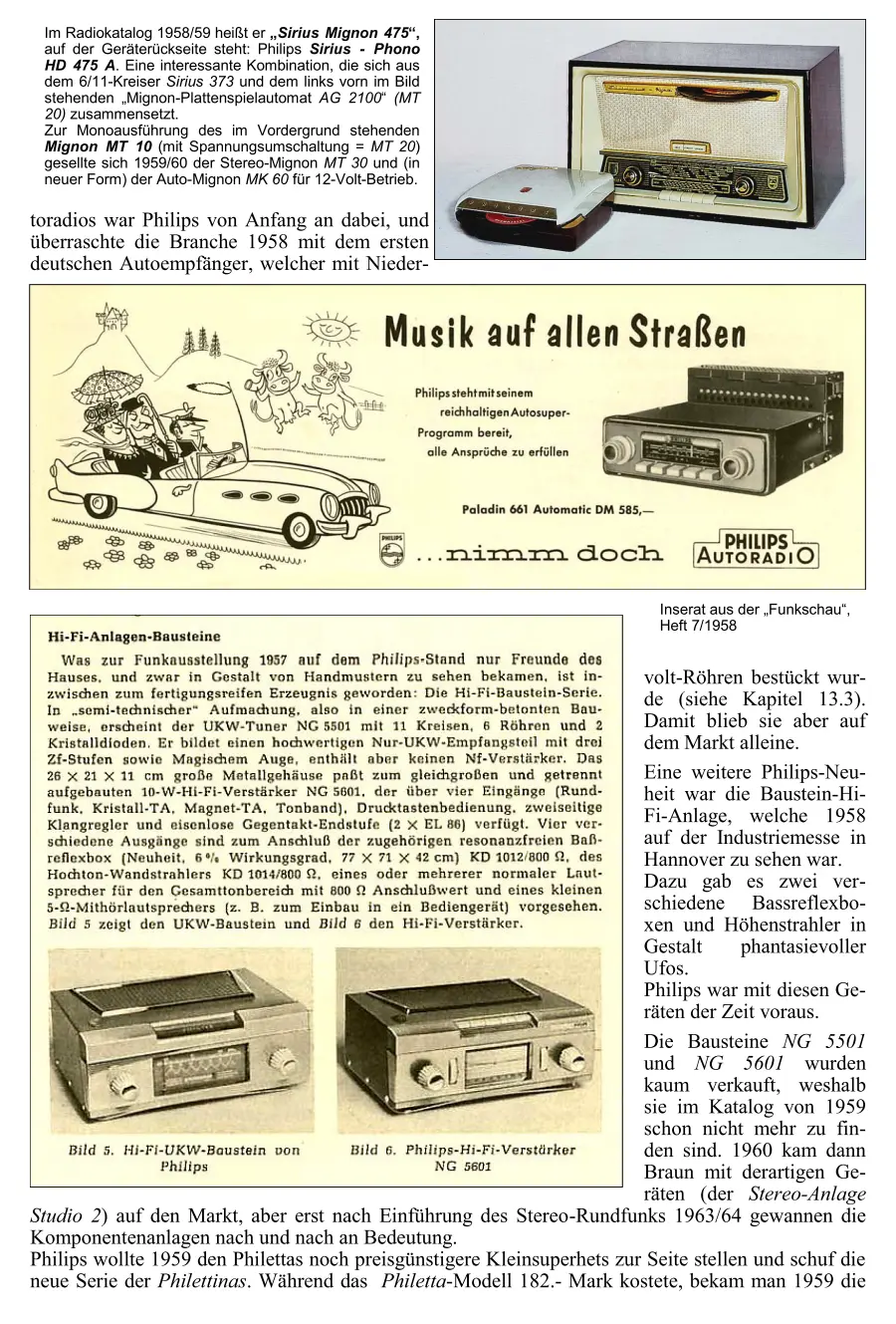 Philips Radiochronik Radiogeschichte Radiotechnik