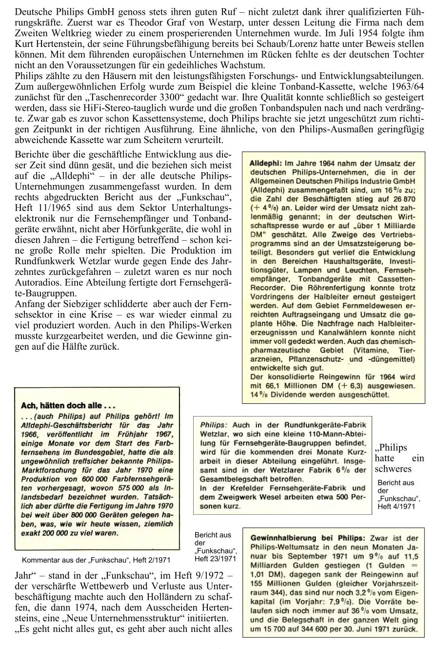 Philips Radiochronik Radiogeschichte Radiotechnik