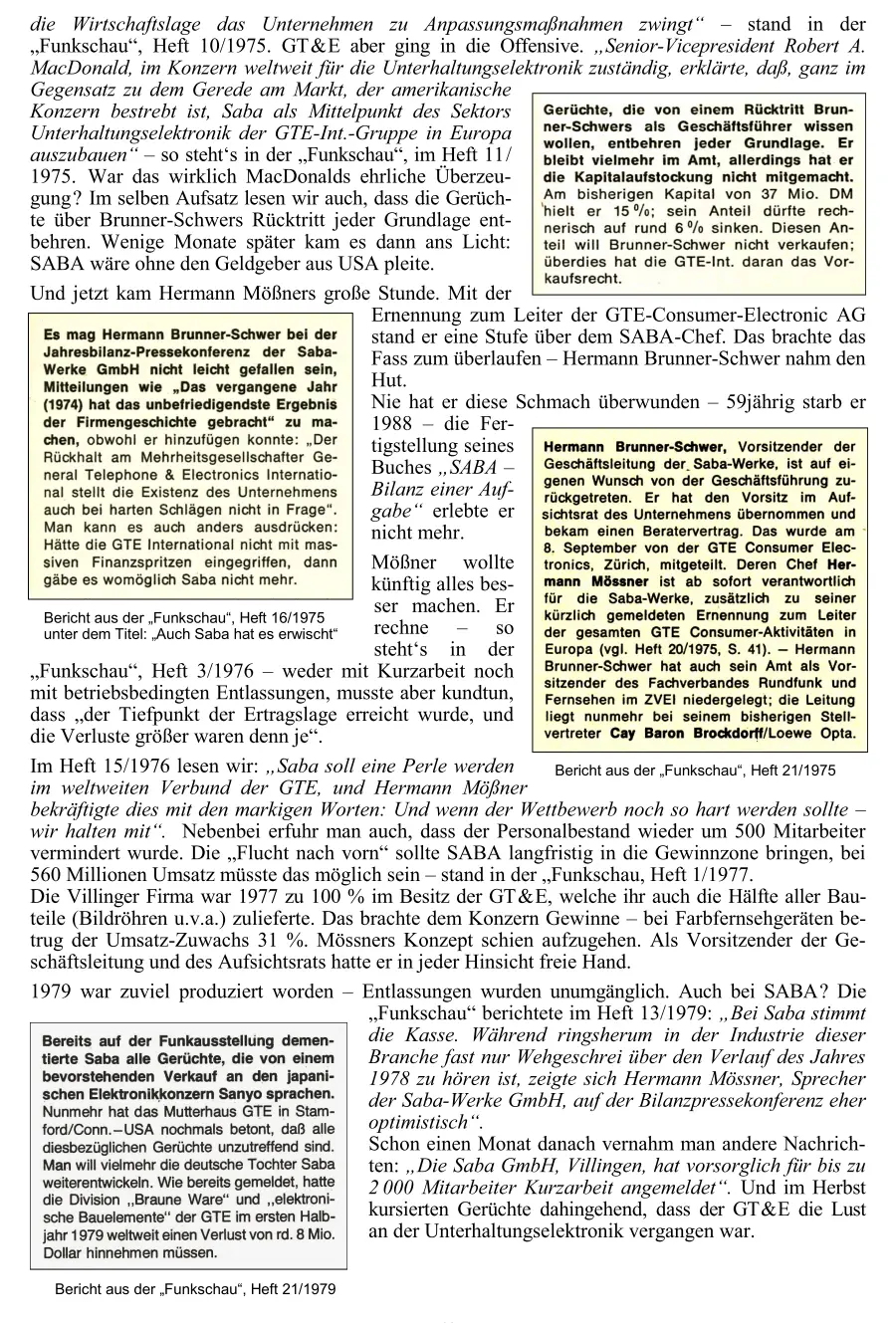 SABA Radiochronik Radiogeschichte Radiotechnik