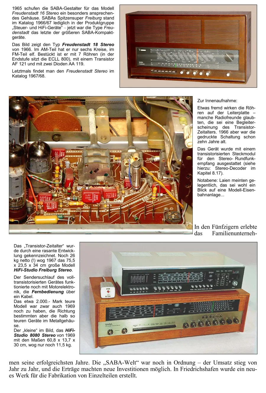 SABA Radiochronik Radiogeschichte Radiotechnik