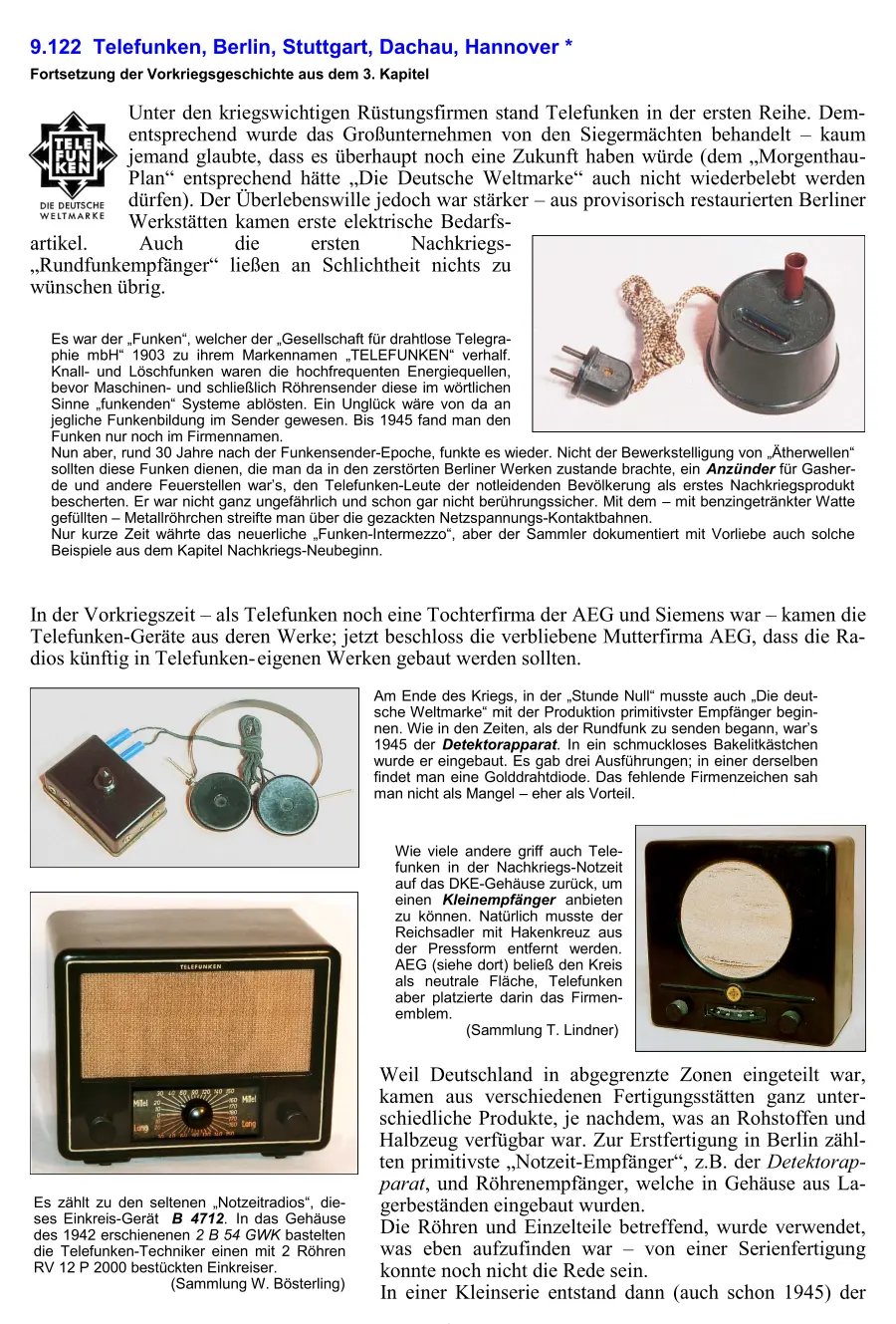 Telefunken Radiochronik Radiogeschichte Radiotechnik