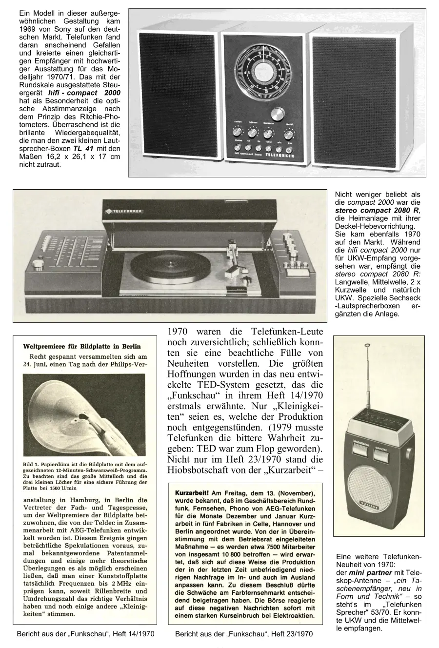 Telefunken Radiochronik Radiogeschichte Radiotechnik
