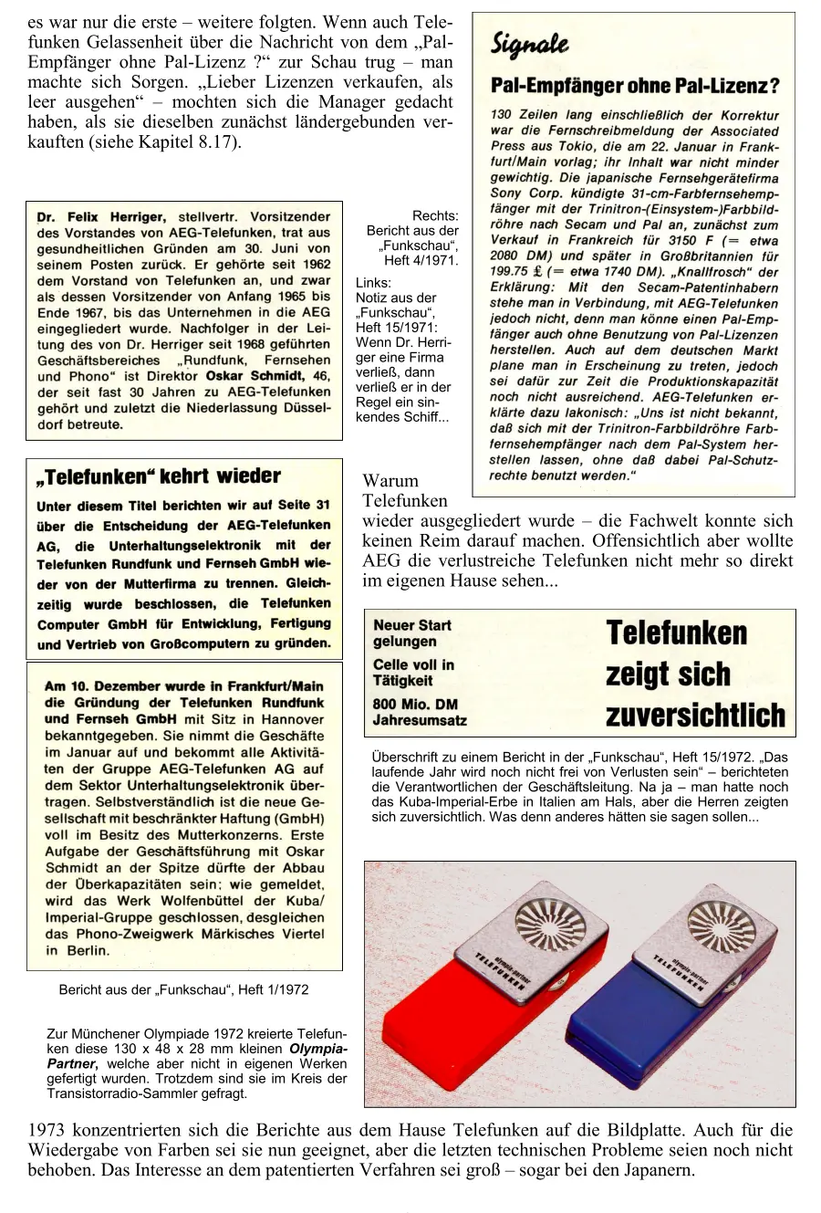 Telefunken Radiochronik Radiogeschichte Radiotechnik