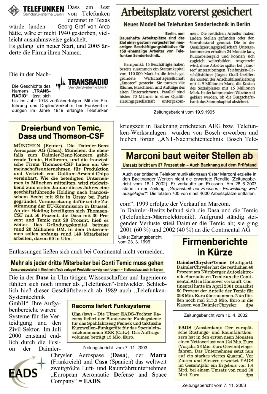 Telefunken Radiochronik Radiogeschichte Radiotechnik