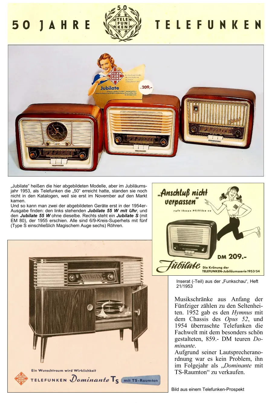 Telefunken Radiochronik Radiogeschichte Radiotechnik